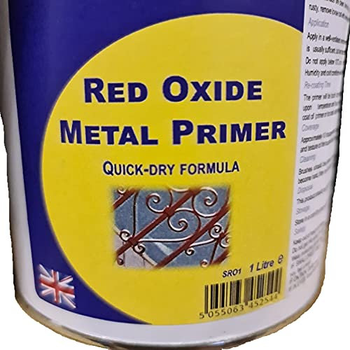 Home Supplies Direct Red Oxide Metal Primer Paint (Quick-Dry Formula) 1L Tin