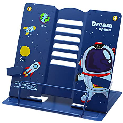 Mecmbj Leseständer aus Metall, Kochbuchhalter, Buchhalter für Kinder, Tragbarer Verstellbarer Buchständer für Schule, Küche und Büro