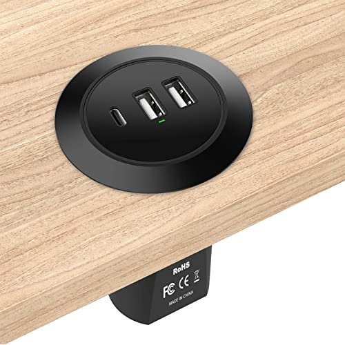 Simpeak Chargeur 45W Prise Multiples (1 USB C et 2 USB A) Chargeur Rapide Bureau Adaptateur Universel Compatible pour Apple iOS, Android, Appareils Portable Windows etc