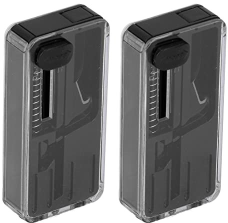 Ausla Empujador de Cuentas de Explosión de Cigarrillos, 2 uds. Caja de Cápsulas de Filtro de Cigarrillos Dispensador de Bolas Trituradoras Accesorio para Cigarrillos (Negro)