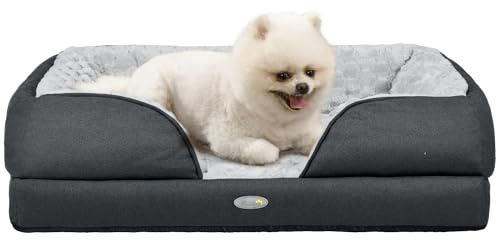 PawHut Dog Bed Calming Pet Bed Dog Mattress for Small Dogs - Charcoal Grey