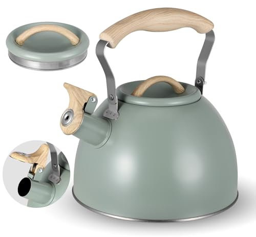 Bollitore da Fornello, 3L Bollitore Induzione Teiera per Induzione in Acciaio Inox Bollitore Gas Bollitore Acqua da Fornello Bollitore per Stufa a Legna Fornelli Elettrici Fornelli a Gas Piano Cottura