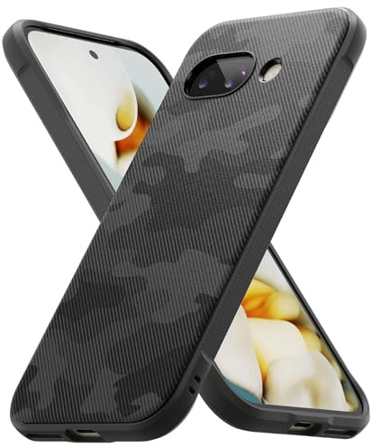 Ringke Onyx Compatibile con Cover Pixel 9a, Ottima Grip Antiscivolo Antiurto Perfetta Calza Custodia Robusta Antigraffio TPU - Camo Black