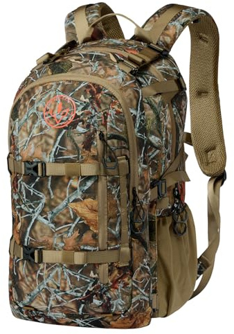 BASSDASH Hunting Backpack with Detachable Sub Bag & Bow Rifle Holder Rain Cover Water Resistant Camo Pack HP02