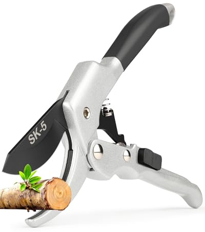 Acual Forbici Potatura, Forbici da Giardino con Lama Giapponese SK5 4 Volte più Affilata, Taglio Bypass, Taglia Diametri 25 mm, Doppio Rivestimento Antiaderente, per Legno Secco e Fresco