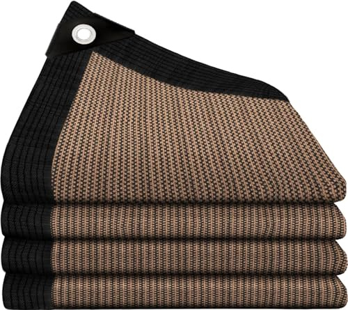kogxscej Red de sombra con ojales, 80% de tasa de sombreado resistente a los rayos UV, transpirable, ligera y duradera, red de sombreado para invernadero, jardín, granero, exterior.