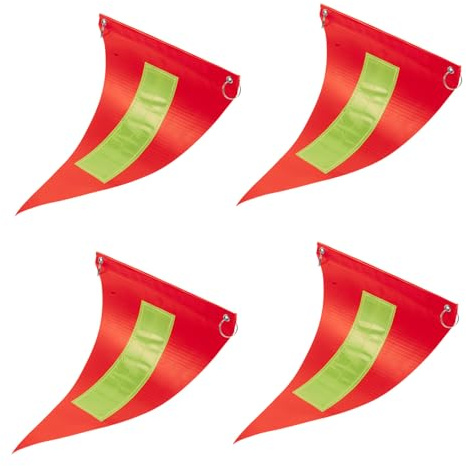 MUSISALY 4pcs Reflective Bike Safety Flags Replacement PVC Warning Pennant for Cycling Accessories 20.7x28.2cm High Visibility Bicycle Safety Flags for ’s Bikes