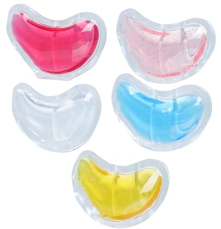 CIMAXIC Pack de 5 Coussinets Oculaires en Gel Réutilisables pour Usage Chaud et Froid, Compresses Rafraîchissantes pour Soulager les Yeux et Réduire les Poches