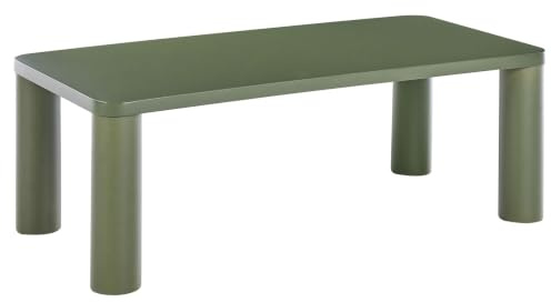 Mesa de centro con tablero de MDF diseño moderno 120 x 60 cm verde Yentna