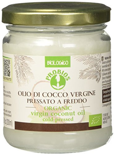 Probios Olio Vergine di Cocco Bio Pressato a freddo - [Confezione da 3 x 200 ml]