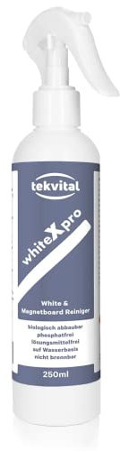 Intensiv Whiteboard Reiniger Spray WhiteXpro - Spezieller Cleaner für Whiteboards gegen hartnäckige Verschmutzungen - Biologisch abbaubar - Nachfüllbar - 250 ml