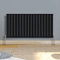 WarmeHaus Black Horizontal Radiator 600x1156mm Single Flat Panel Rads