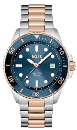 BOSS Montre Analogique à Quartz pour Homme Collection ACE avec Bracelet en Acier Inoxydable ou Silicone