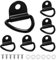 6 Pack Tie Down Anchors Heavy Duty Tie Down Lashing Rings, V Mounting Ring Lashing Eyelets Steel Truck Tie Down Hooks Load Anchor for Trailer Boat Cargo (Black)