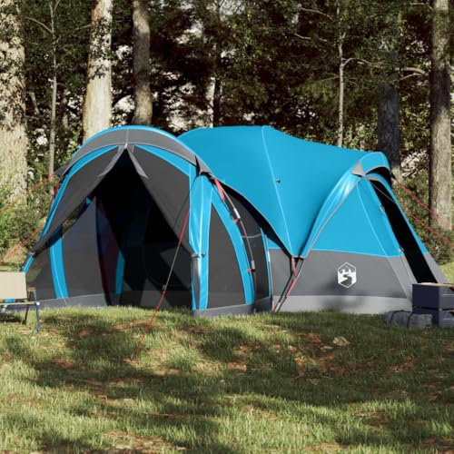 Homgoday Tipi Familia Tienda de campaña familiar para 8 personas, tienda de campaña de trekking para jardín, impermeable, para camping, viajes, trekking, jardín, color azul
