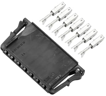 Motoforti 7 Pin Rear Tail Lights Connector Plug Kit Compatible for Mercedes-Benz C-Class W, Waterproof 3.5mm Series Plastic Black Female Wire Terminal Connector Long-lasting