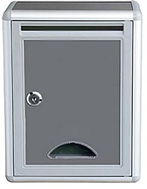 NSTVVEE Cassetta Postale in Metallo con Serratura di Sicurezza per Esterni, Cassetta Postale per Suggerimenti, Posta di Giornale, Posta di Lettere, Balcone, Giardino, casa, Arredamento