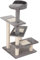 PawHut Kletterbaum Katzenbaum Spielbaum Katzenkratzbaum Treppe 5 Schichte Beige Grau 48,5 x 48,5 x 100 cm (LxBxH)