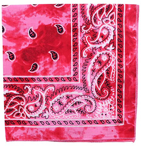 Tie Dye Paisley Bandana-Pink