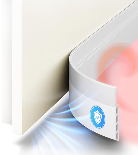 SilverRack® Dörrtätningsuteslutare vit [1 x 2 m] + 1 extra väggdörrpropp – premium självhäftande dörrtätning – uteslutande för dörrar som ljudskydd, kylskydd och