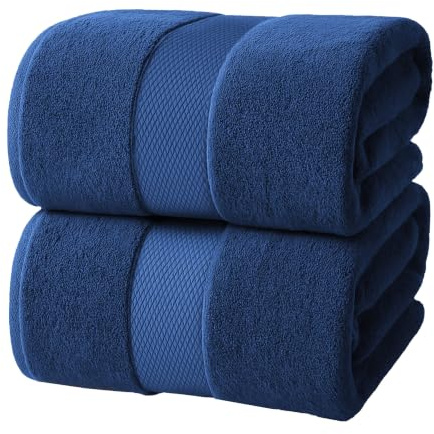 Infinitee Xclusives Bath Sheets Extra Large - 2 Pack, 600 GSM - 90 x 180 cm | 100% Ring Spun Cotton - Jumbo Bath Towels Large - Soft, Highly Absorbent & Quick Dry - Ideal for Bathroom, Spa & Hotel Use