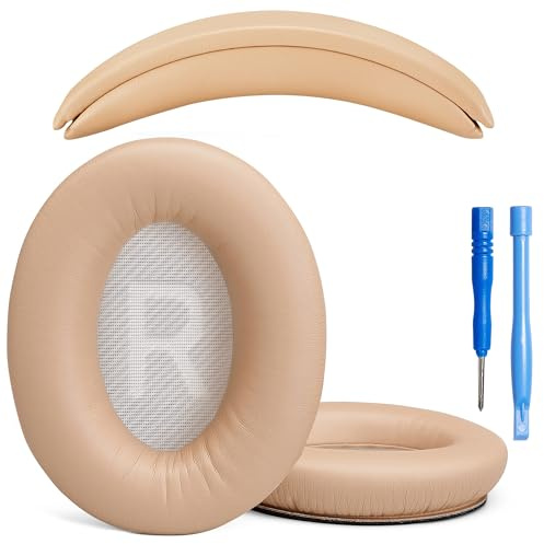 AHG Accessory House Global SoundLink AE2 Ear Pads and SoundLink AE2 Headband Cushion Compatible with Bose SoundLink Around-Ear 2 (AE2) Headphones (Beige). Seamless DIY Fit | Extra thick | 3D Printed