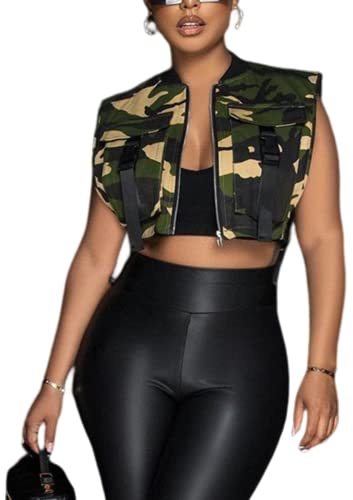 Novaorily Women 2024 Summer Fashion Causal Denim Vest Sexy Tank Tops Relax Fit Cropped Jean Vest Jacket