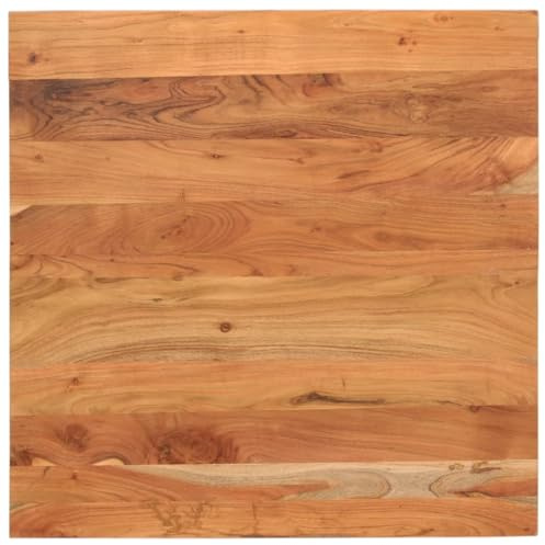 vidaXL Tischplatte, Holzplatte Quadratisch, Massivholzplatte für Bartisch Beistelltisch Esstisch, Ersatztischplatte, 80x80x2,5cm Akazienholz