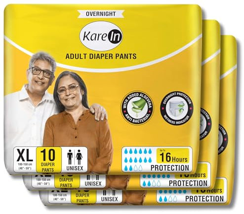 Inkontinenz Pants für Erwachsene - 30 x Saugfähige Windelhosen für Männer und Frauen - Diskreter Auslaufschutz und Elastischen Bündchen - Gr. XL (100-150 cm)