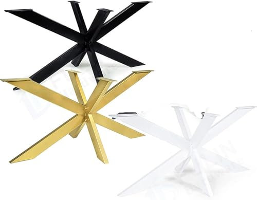 GLDWEY Châssis de Table Pieds de Table Robustes en Métal de Noir Montage Facile Pied pour Meuble tel Que Table Basse, Bureau Table à Manger