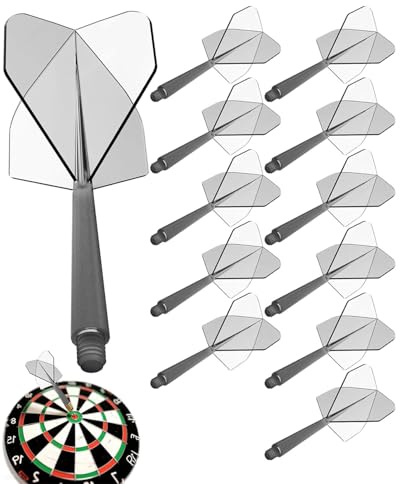 GAJUS 12pcs Freccette con Fusto per Freccette Soft Dart, Filettatura 2BA, Accessorio Completo per Freccette da Gioco Professionali