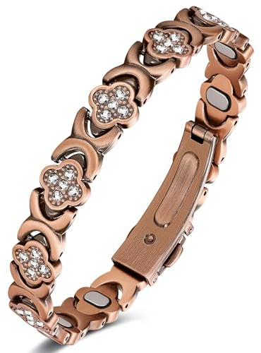 Jeracol Pulsera magnética de cobre con imán ultra resistente