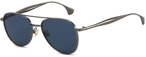 LJCZKA retro pilotsolglasögon för kvinnor män 70-tal pilot dubbel bro solglasögon vintage klassiska metallramar nyanser UV400-skydd