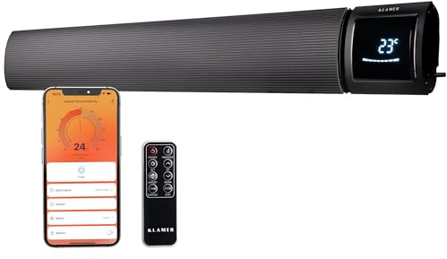 KLAMER Infrarotheizung 2600 W WLAN, App-Steuerung, Timer von 1 bis 24 h