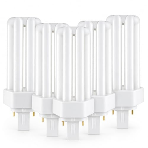 CLAR - Lampadina PLC Gemini T 18W Luce Naturale 4000K G24d-2, 2 Pin, Non Regolabile (Pack 5)
