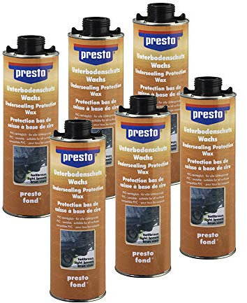 Presto 6 X 690211 UBS protezione sottoscocca cera PARASASSI NERO 1000 1L