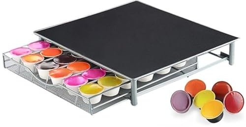 Porte-Capsules de café pour 36 Capsules de café avec tiroir Support empilable avec Compartiments en Maille antidérapante