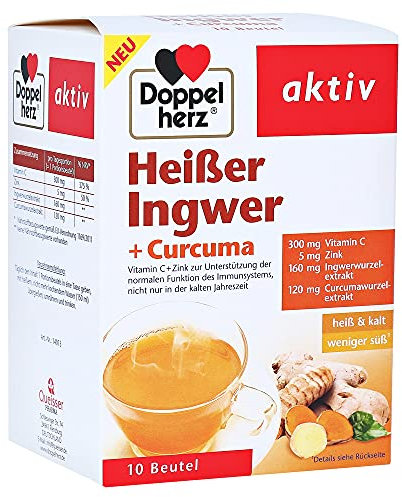 Doppelherz Heißer Ingwer + Curcuma Beutel zur Unterstützung des Immunsystems, 10 St. Beutel