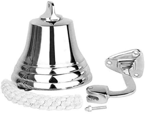 Retro Collections 5 Inch Chrome Silver Door Bell Last Order Bell ~ Ships Bell ~ Wall Hanging Bell Pub ~ School ~ Diner