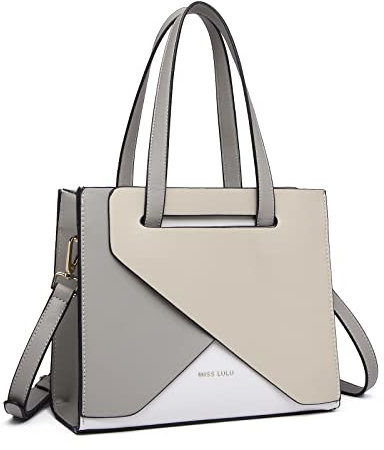 Miss Lulu Schultertaschen für Damen Tasche damen Handtasche für Frauen Mode Umhängetasche Prägnante Farbstiche Schultertasche