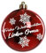 Weihnachtskugel Frohe Weihnachten Oma aus Glas 8cm | Matt &Glänzend Christbaumkugel Groß | Weihnachten, Weihnachtsbaumschmuck | Kugeln (Matt, Rot)