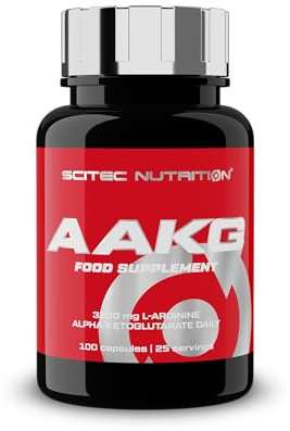 Scitec Nutrition AAKG - Formula avanzata con 3200 mg di L-arginina alfa-chetoglutarato - Capsule pre-allenamento per atleti - 100 Capsule