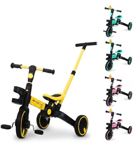 Mobiclinic® Kids, Triciclo 5 en 1, Chase, Evolutivo, De, A años, Manillar y Asiento Ajustables, 3, Kg Ultraligero, Fácil Montaje, Ruedas antipinchazos, hasta 25, Portabotellas