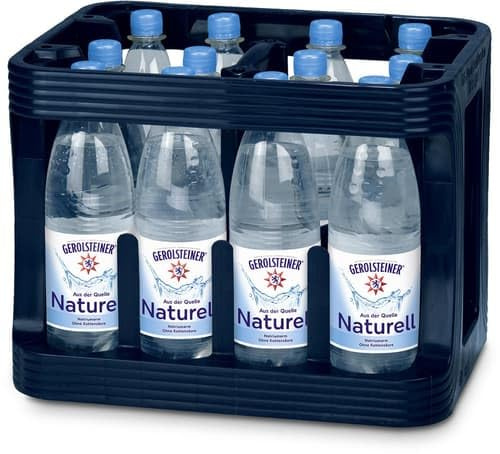 Gerolsteiner Mineralwasser Naturell Kiste 12x1,0 l PET (MEHRWEG) (12 l)