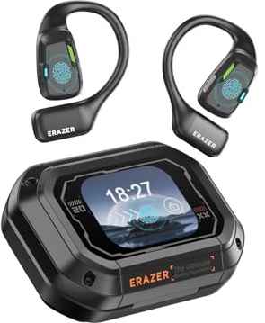 QYGCKJ ERAZER - Audífonos de traducción de idiomas con IA, 4 en 1, traductor de idiomas en tiempo real, 135 idiomas, auriculares inalámbricos abiertos con traducción Bluetooth, dispositivo de