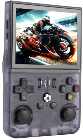 R36 Pro Retro Handhållen Spelkonsol, Videospelskonsol med Bärbart Fodral, 4000mAh 3,5 Tum 640 * 480 IPS-skärm, 18 000+ Spelsingelkort och Mer än 60 Emulator, 64G / 128G (128GB)