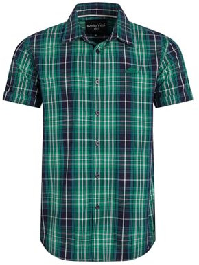 Weird Fish Judd Organic Cotton Short Sleeve Check Shirt Dark Blue Size 3XL