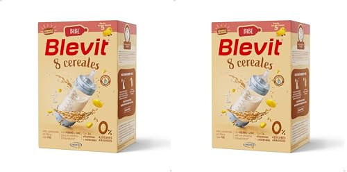 Blevit Bibe 8 Cereales | 500g | Papilla para Bebé desde los 5 Meses con 95% de Cereales - 14 Vitaminas y Minerales (Paquete de 2)
