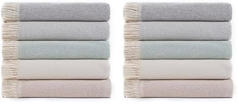 Todocama - Colcha Multiusos Sofa, Manta Foulard, Plaid para Cama, Cubresofa Cubrecama, Jarapas, Fabricado en España, Lisa. (230x260cm, Gris Claro) (Paquete de 2)