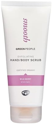 Green People Exfoliating Hand & Body Scrub - For All Skin Types, Dry & Sensitive Skin - Vegan & Certified Organic Formula, 200ml